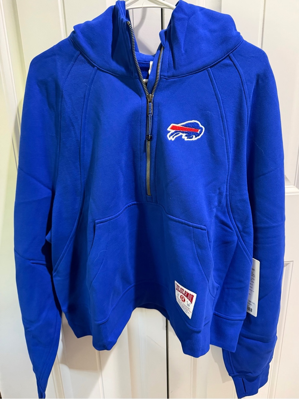 Lululemon Buffalo Bills Scuba Oversized Half Zip Hoodie XL/XXL NWT NFL Blue